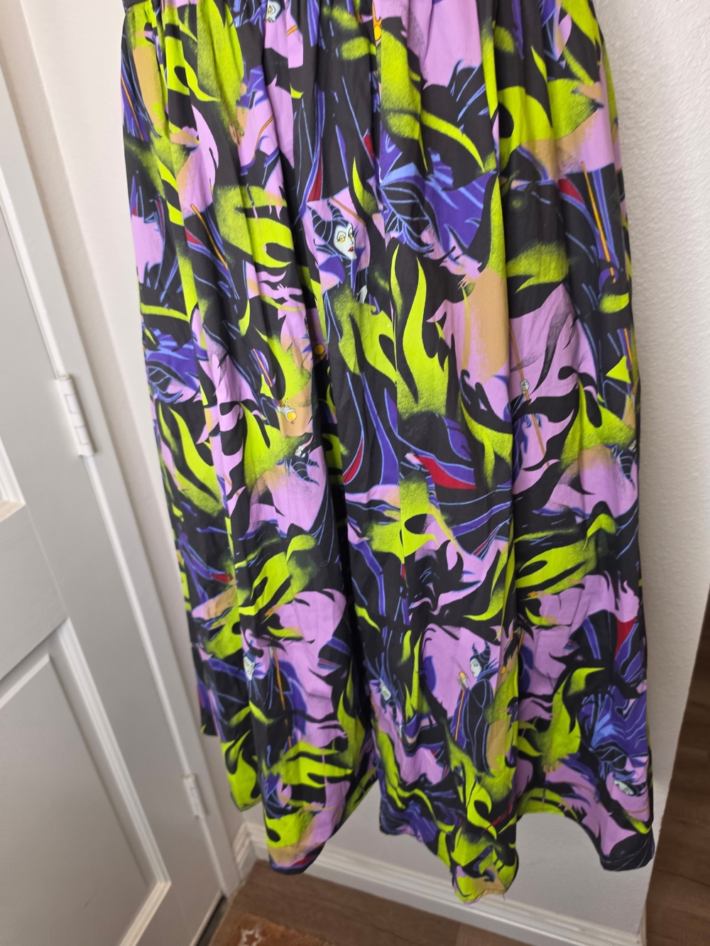 torrid maleficent Sleeping beauty VILLAINS Floral Fit-and-Flare Mid Dress - Picture 3 of 13